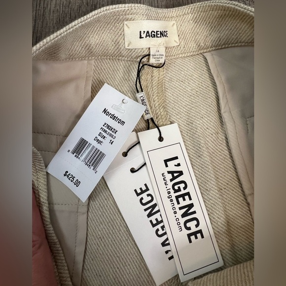 L'AGENCE safari cotton & linen shorts NWT size 14 - Picture 8 of 8